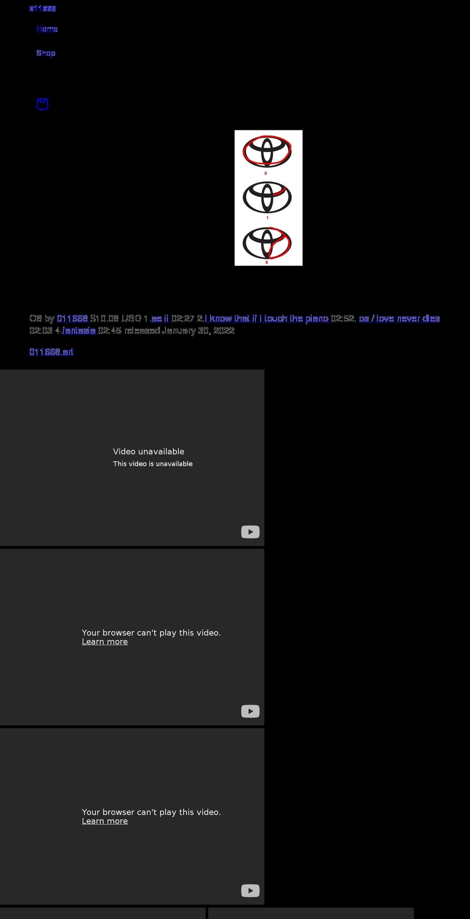011668.org shopify website screenshot
