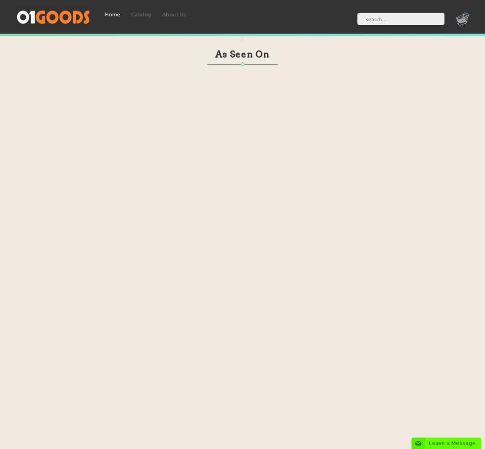 01goods.com shopify website screenshot