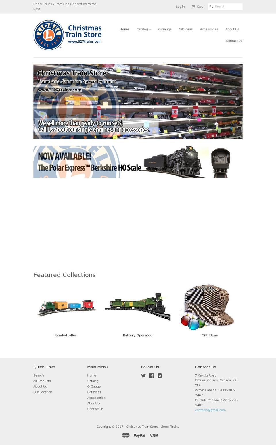 027trains.com shopify website screenshot
