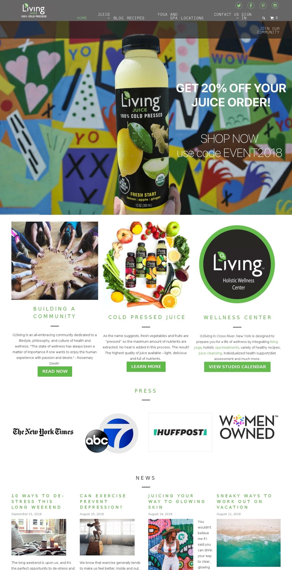 Drink Living Juice - Winter Shopify theme site example 02livingrawfood.com