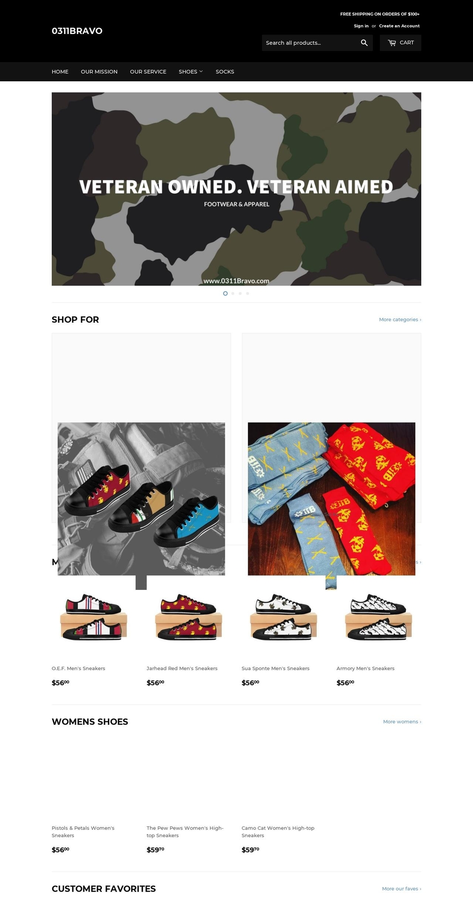 0311bravo.com — Shopify storefront screenshot