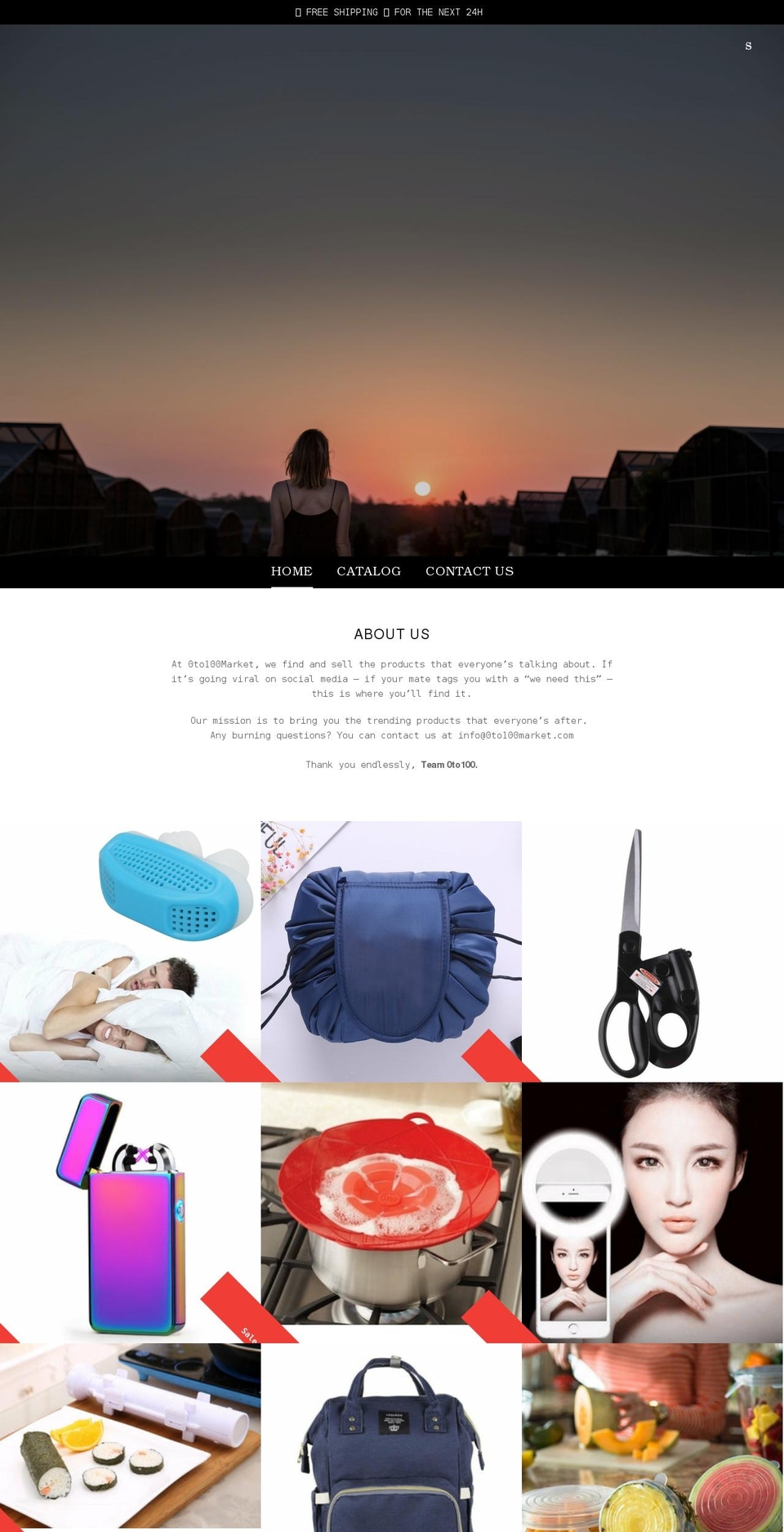 0to100market.myshopify.com shopify website screenshot