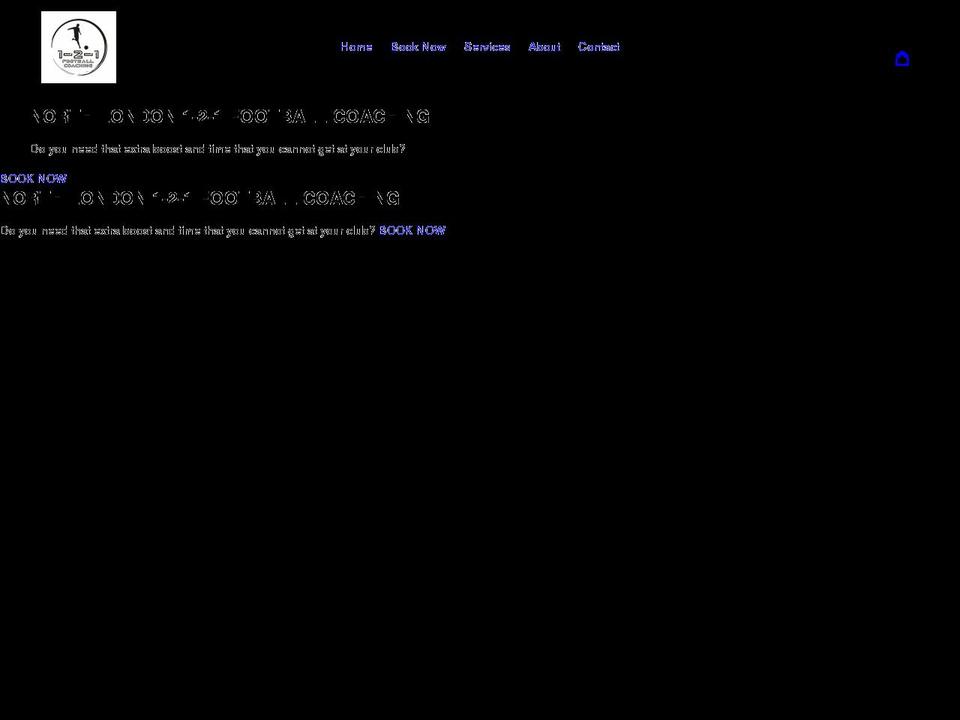 1-2-1footballcoaching.com shopify website screenshot