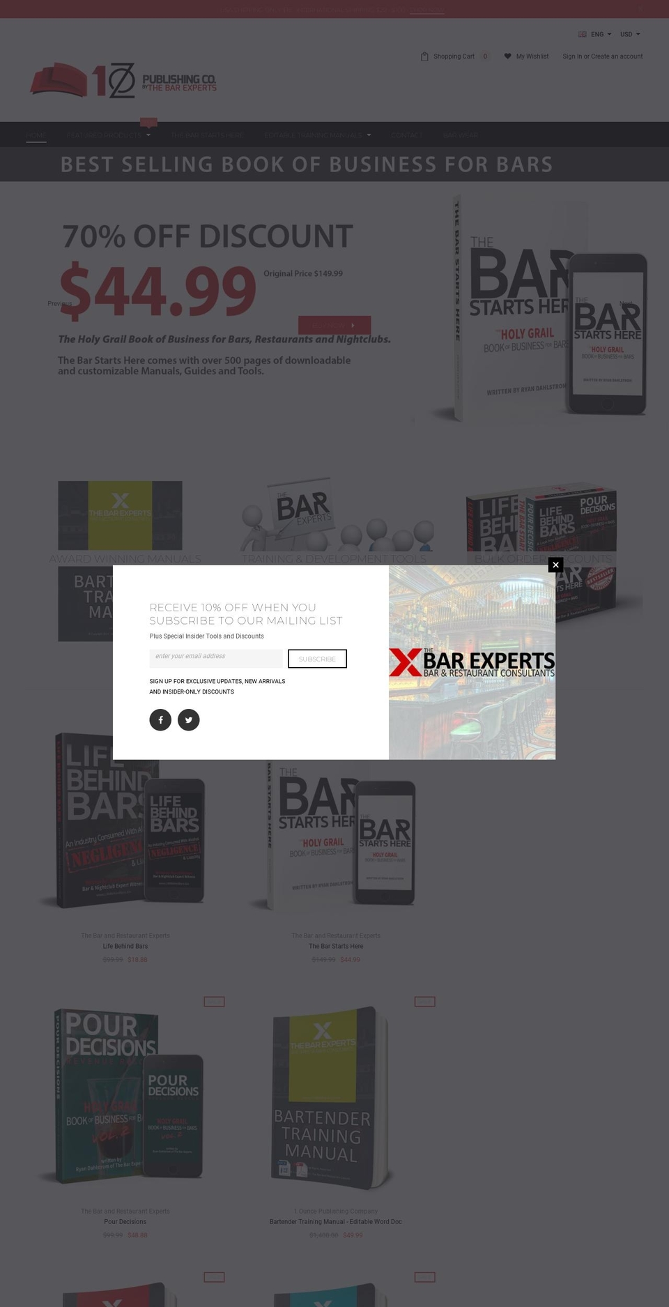 1-ounce.com — Shopify storefront screenshot