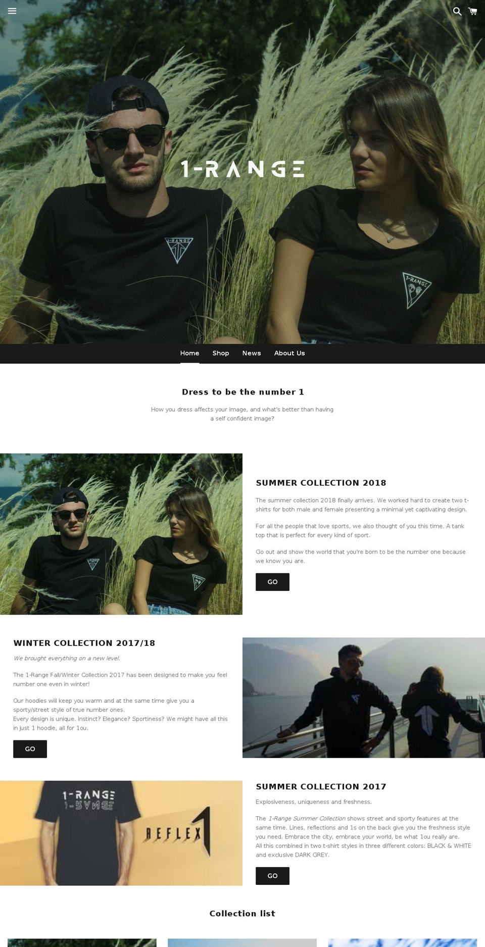 1-range.com — Shopify storefront screenshot