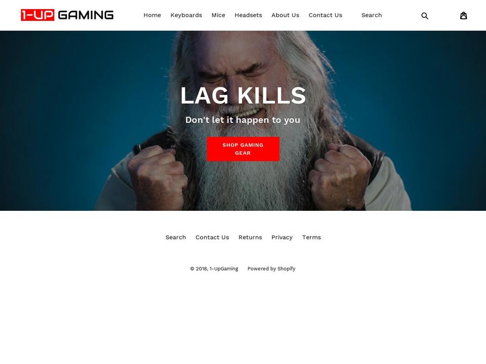 1-upgaming.com — Shopify storefront screenshot