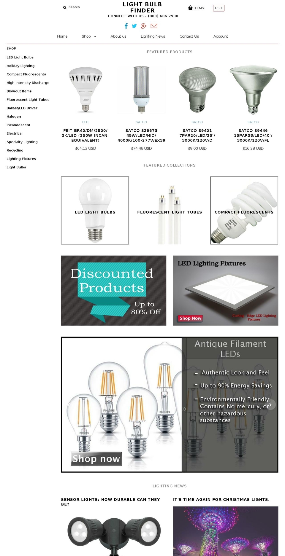 10000lightbulbs.info shopify website screenshot