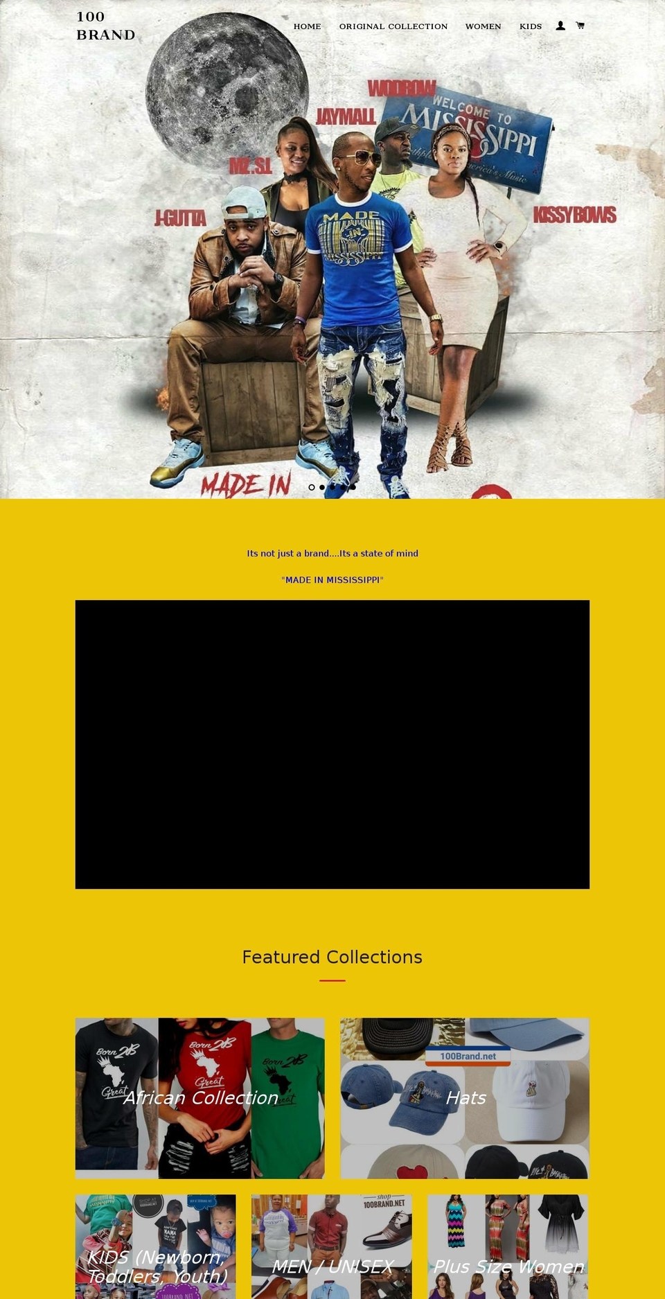 100brand.net shopify website screenshot