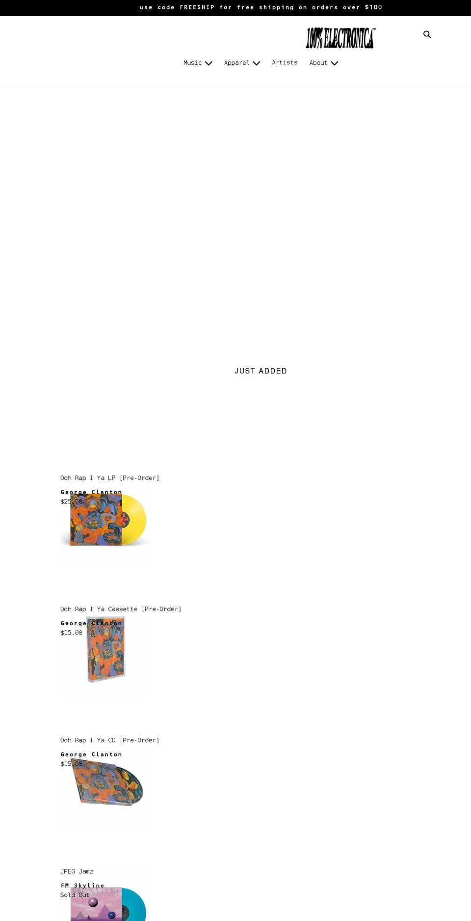 100percentelectronica.com shopify website screenshot