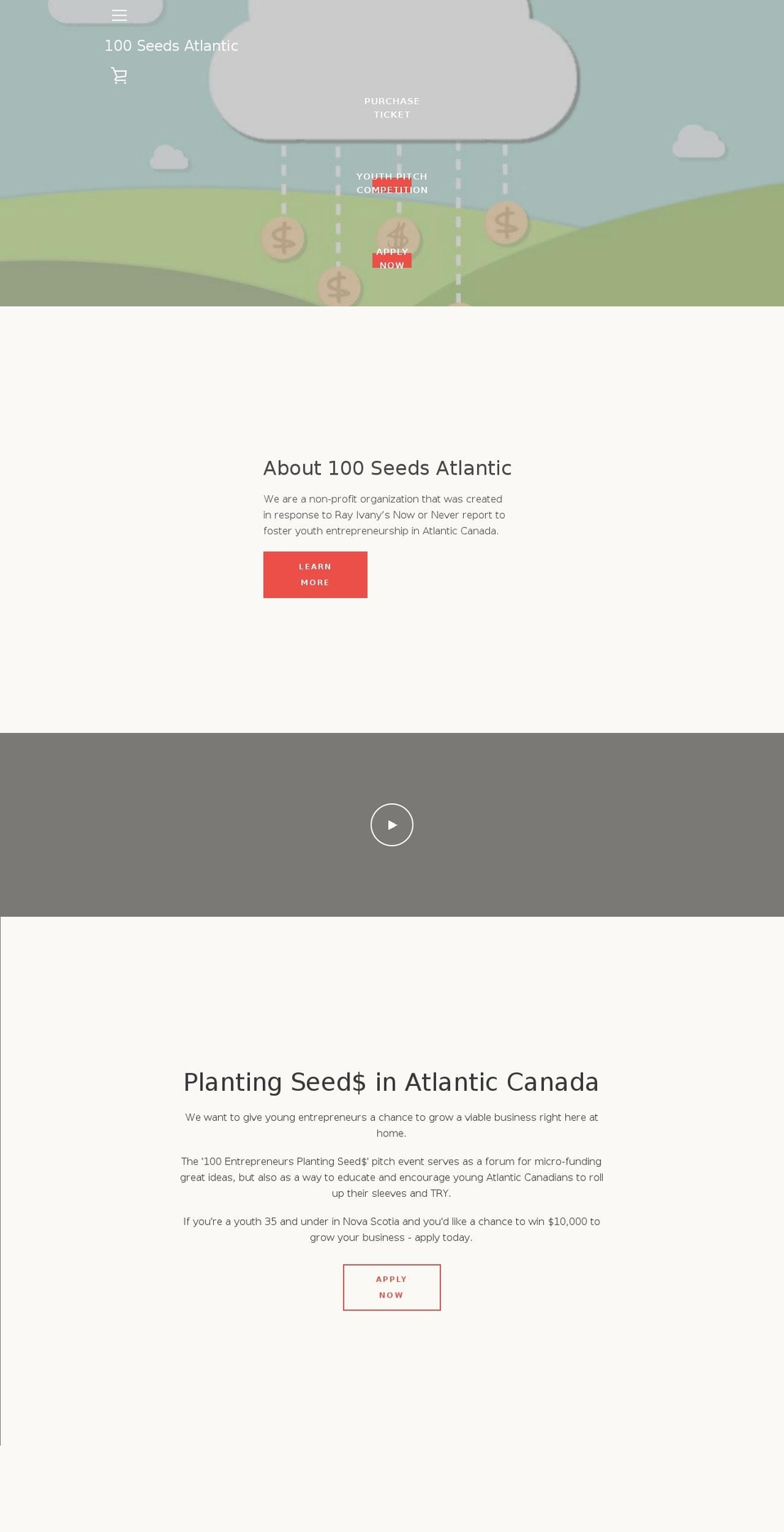 100seedsatlantic.com — Shopify storefront screenshot
