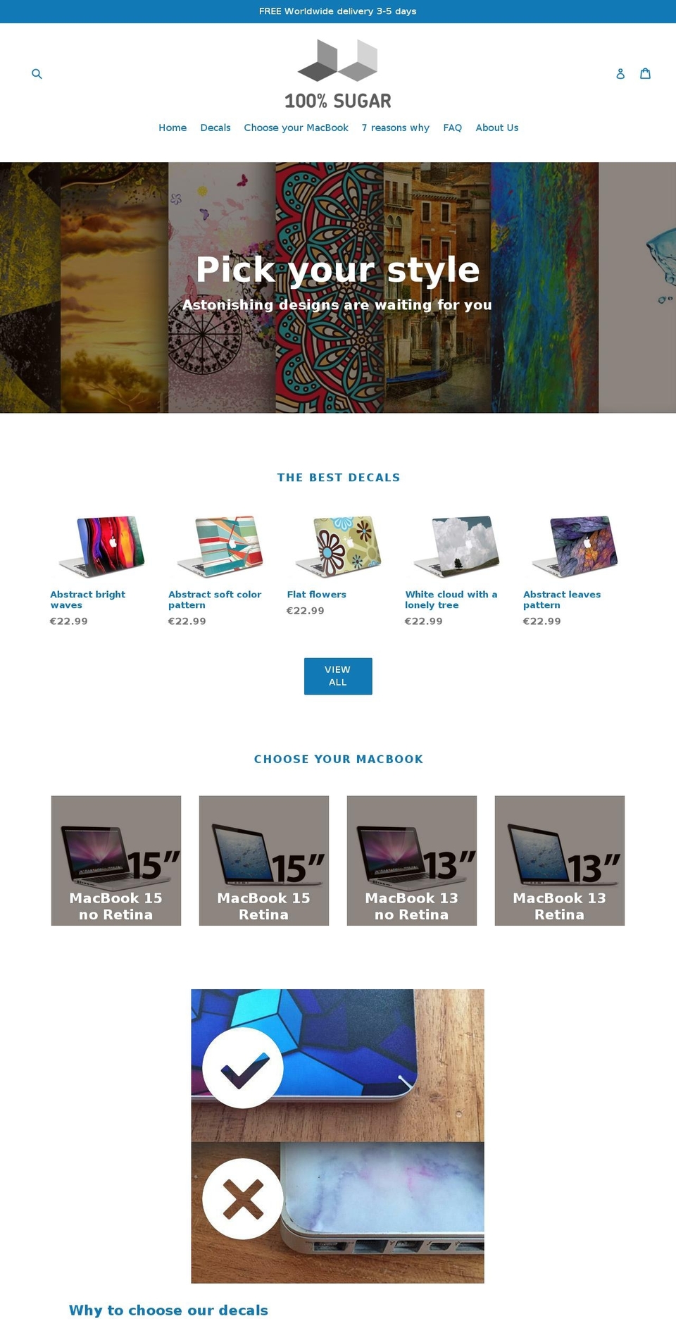 100sugar.com shopify website screenshot