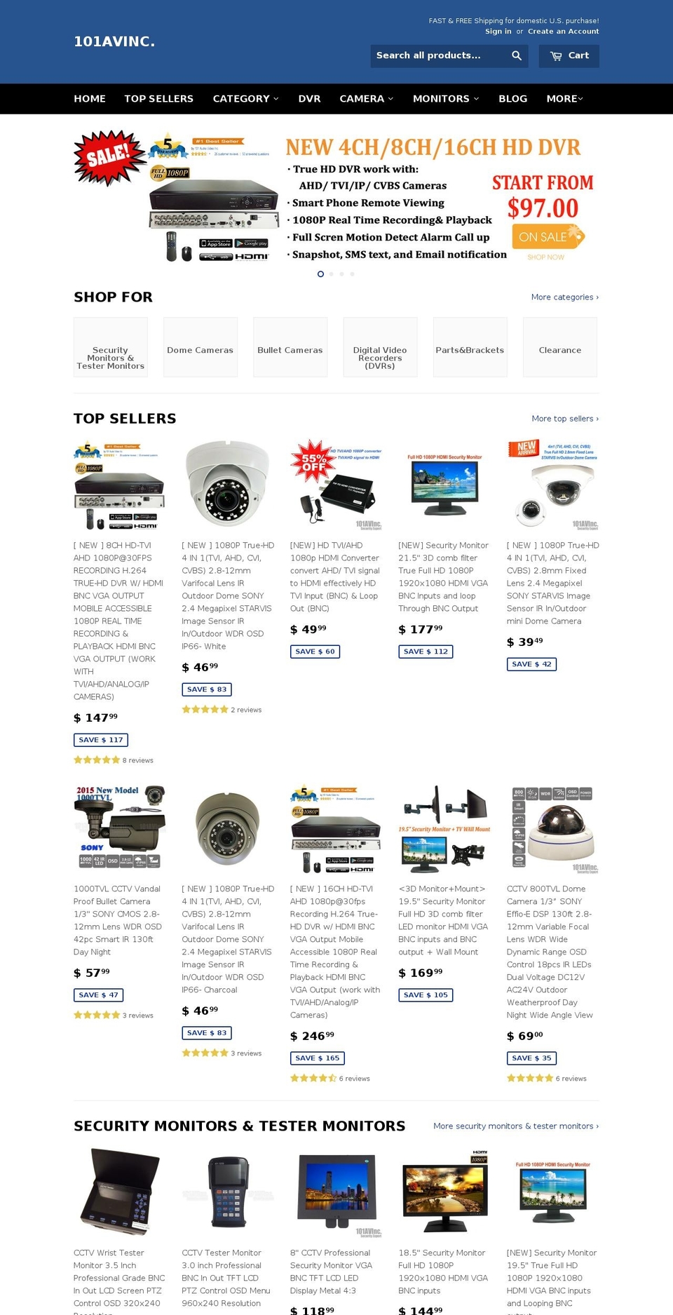 101avinc.com shopify website screenshot