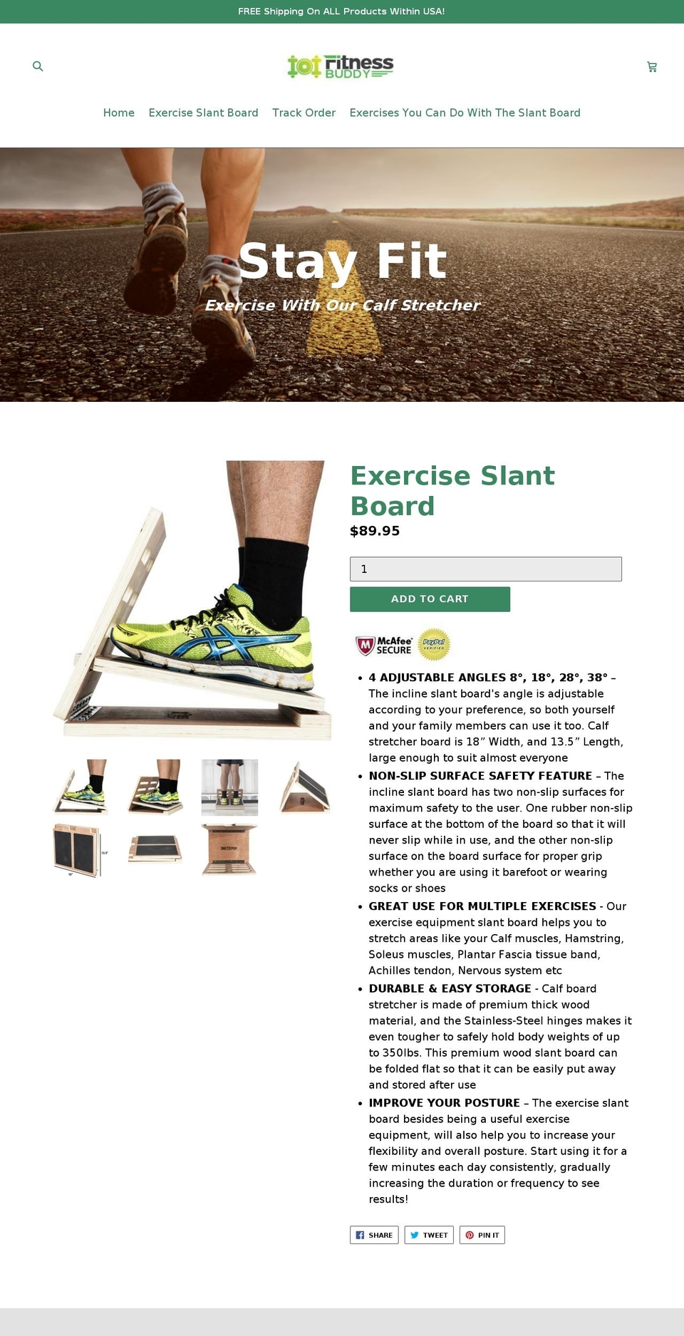 101fitnessbuddy.com shopify website screenshot