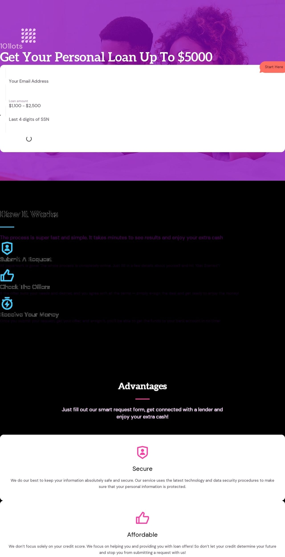 101lots.com — Shopify storefront screenshot