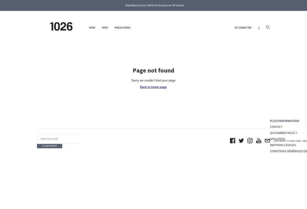 1026water.com — Shopify storefront screenshot