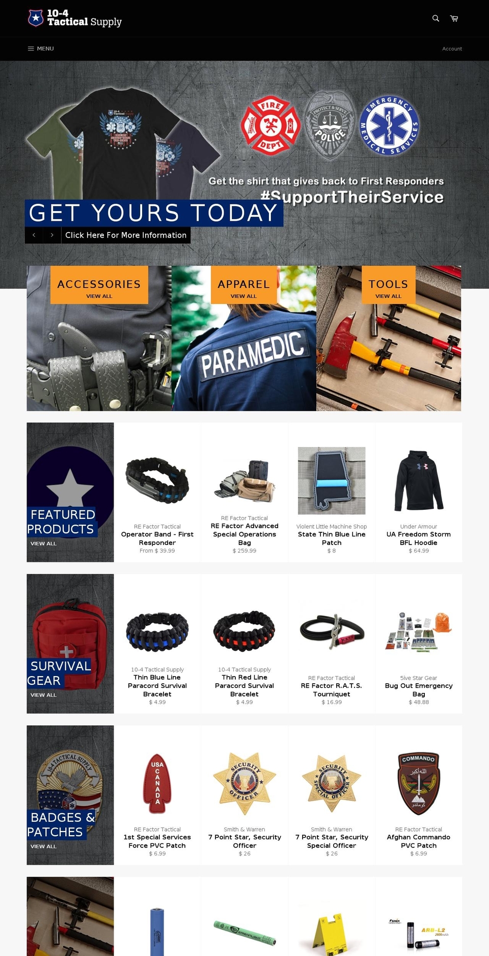 104supply.com shopify website screenshot