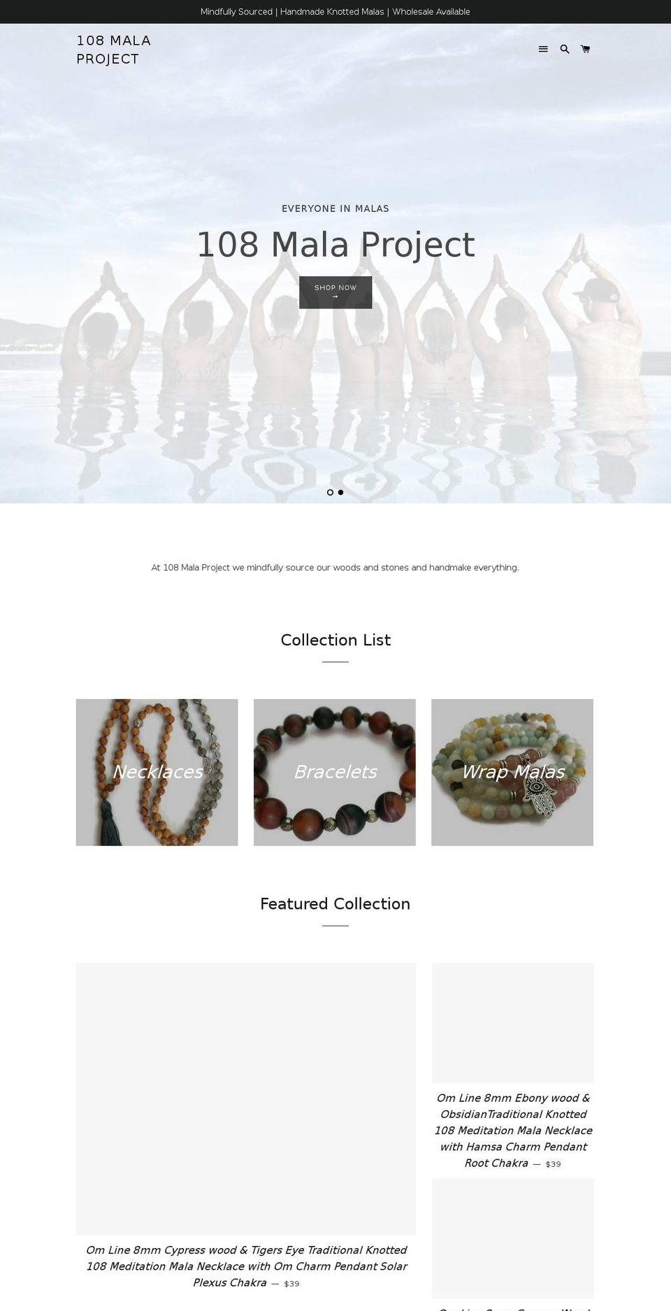 108malaproject.com shopify website screenshot