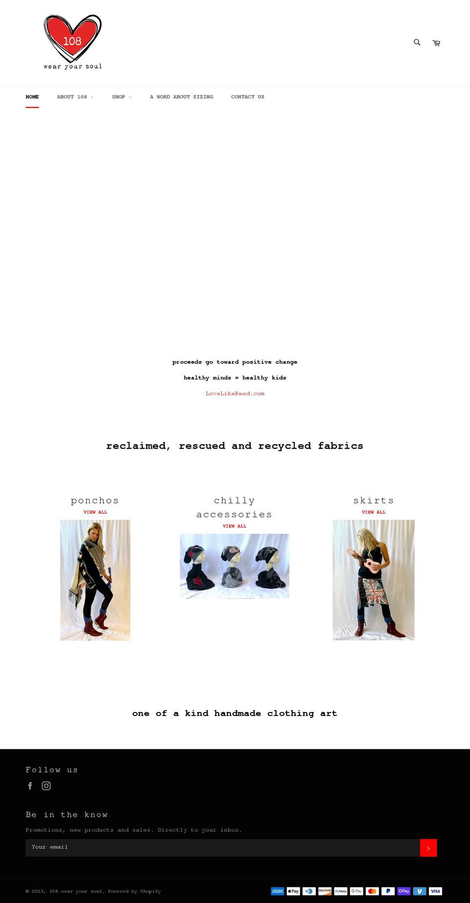 108wearyoursoul.com shopify website screenshot