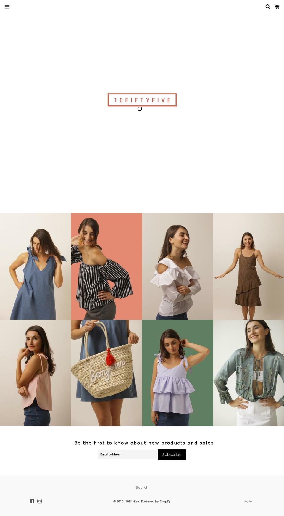 10fiftyfive.com — Shopify storefront screenshot