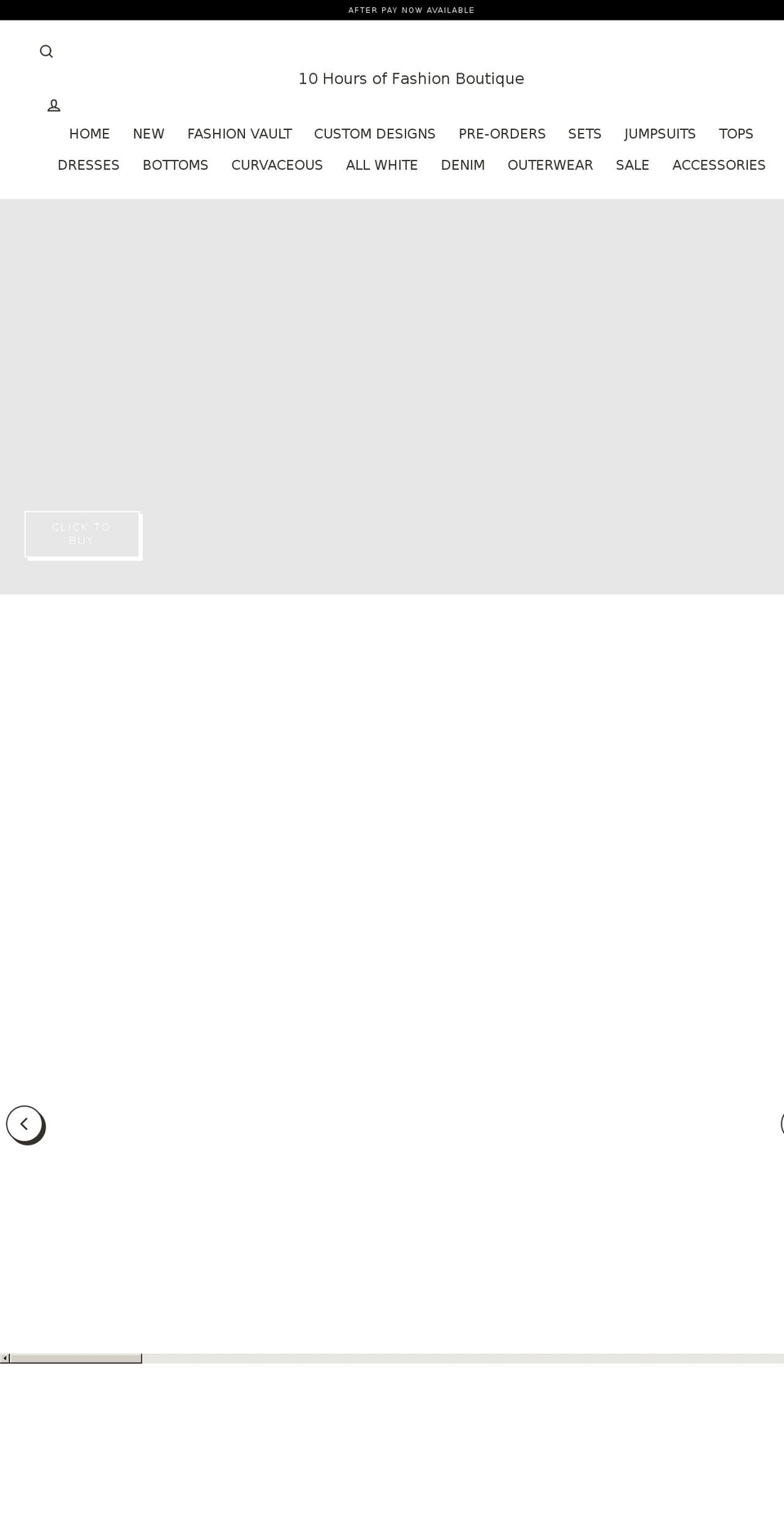 10hoursoffashion.net shopify website screenshot