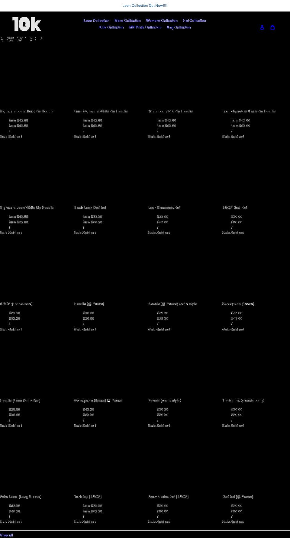 10k-laqes-llc.myshopify.com shopify website screenshot