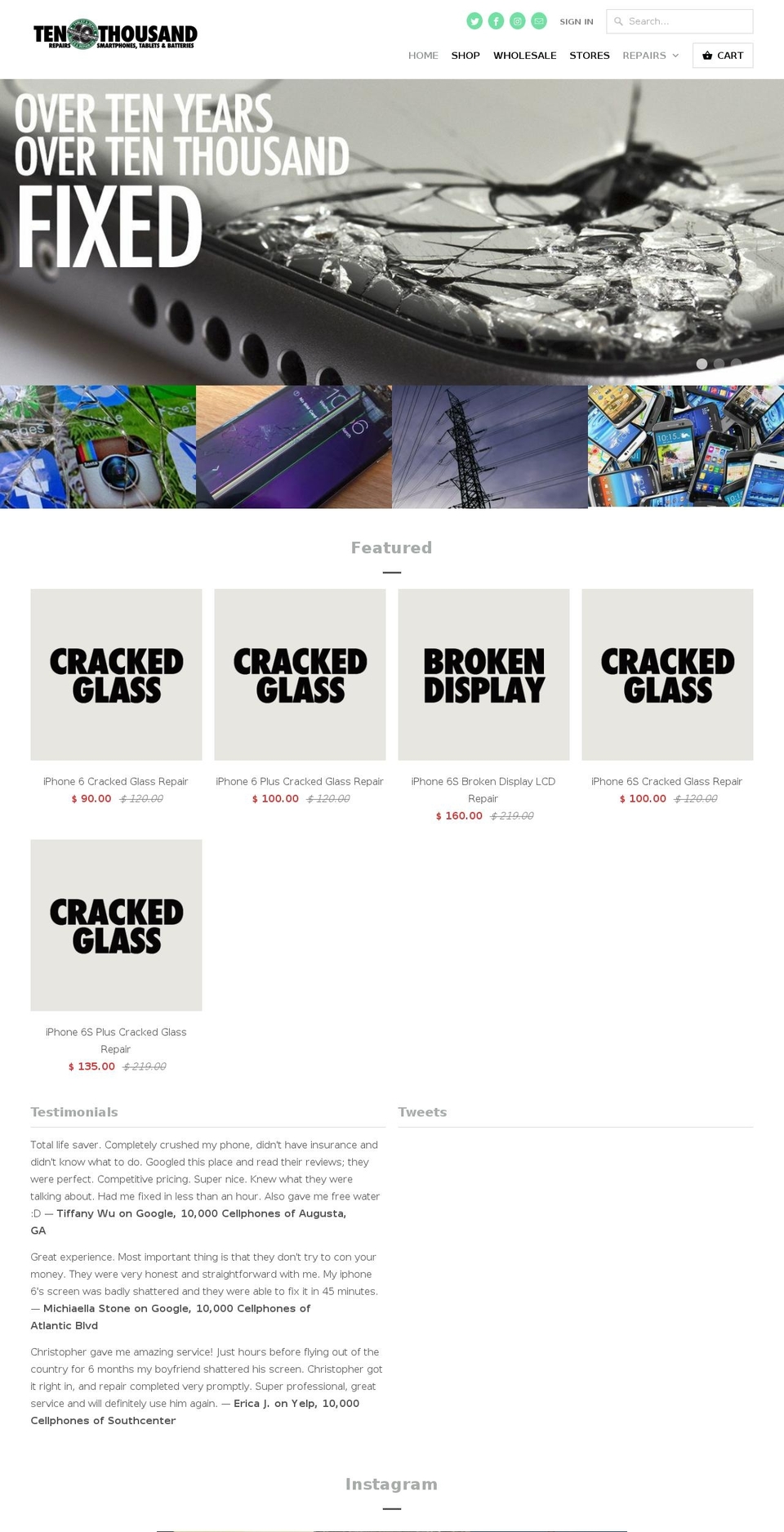 10kcp.com shopify website screenshot