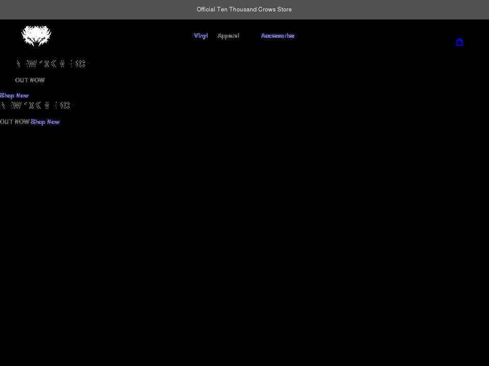 10kcrows.com shopify website screenshot
