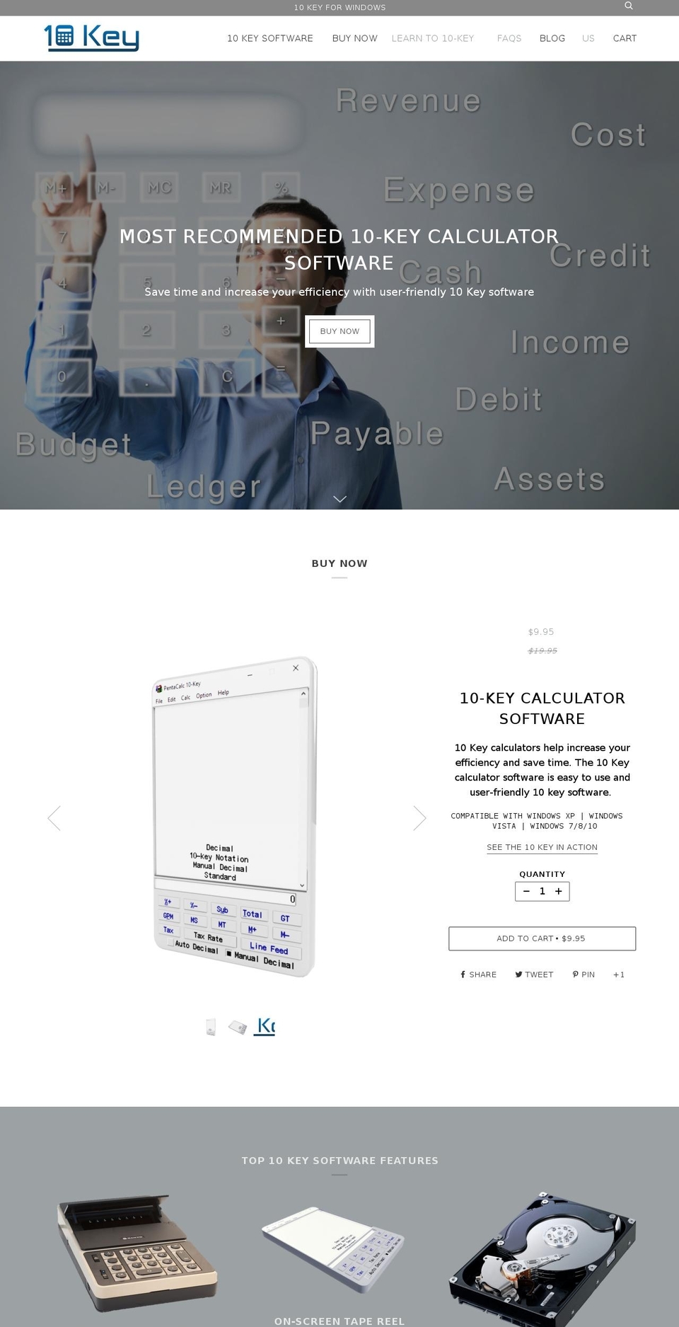 10key.com — Shopify storefront screenshot