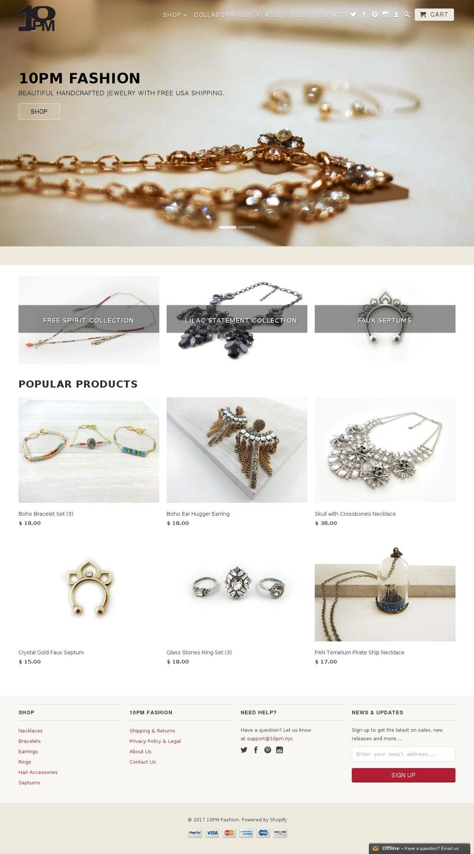 10pmfashion.com shopify website screenshot