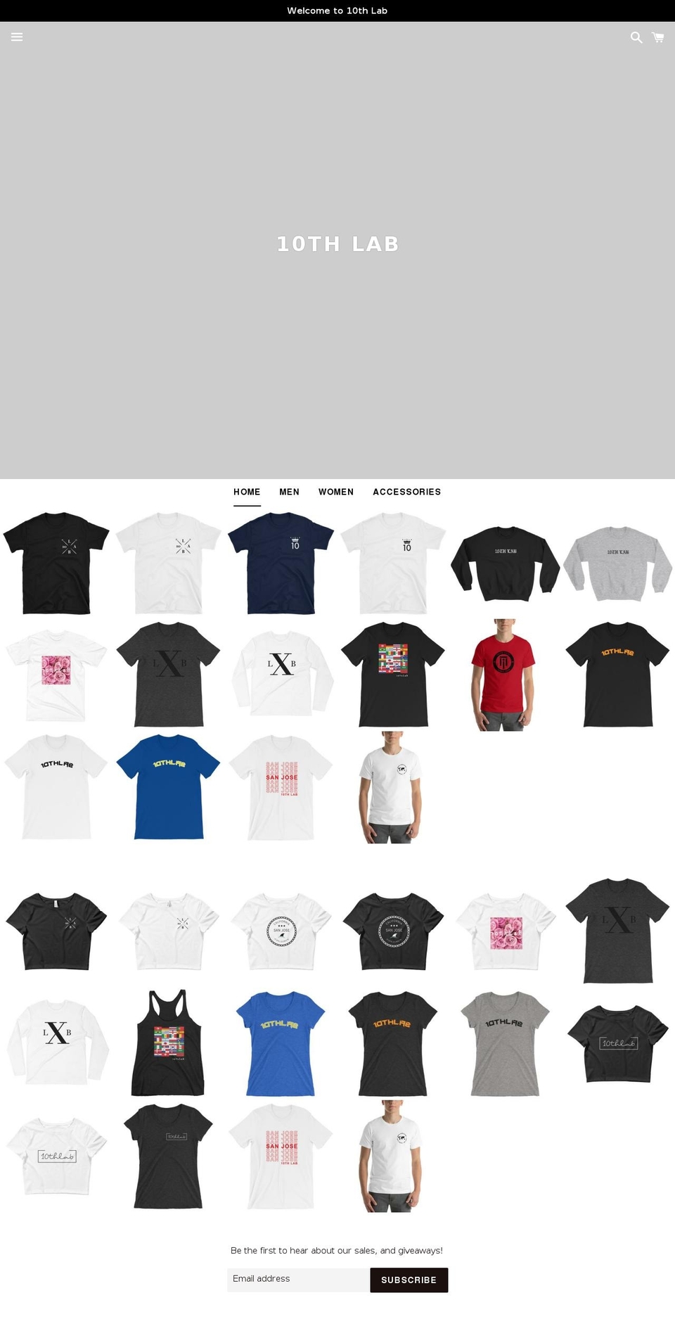 10thlab.com — Shopify storefront screenshot