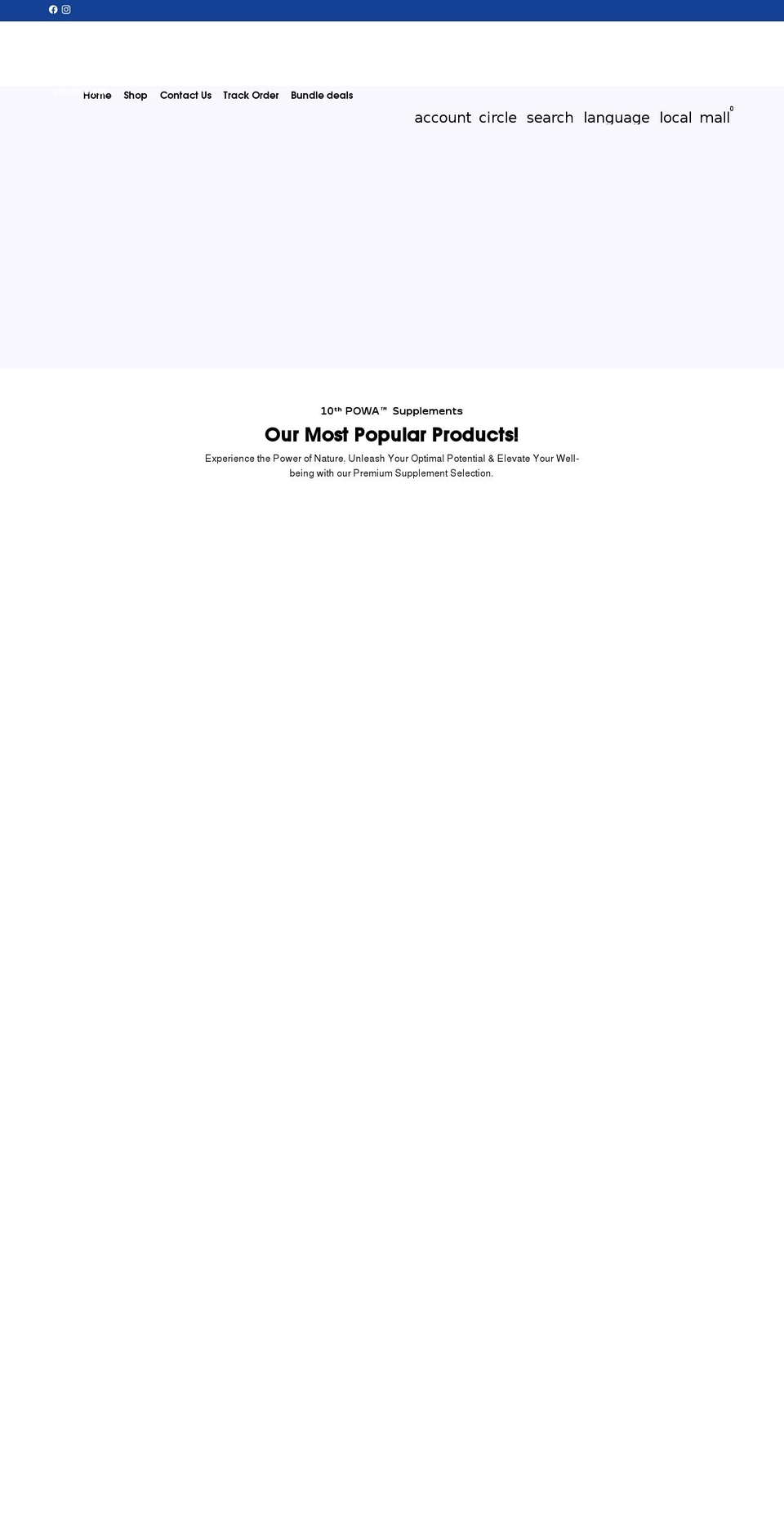10thpowaproducts.com shopify website screenshot