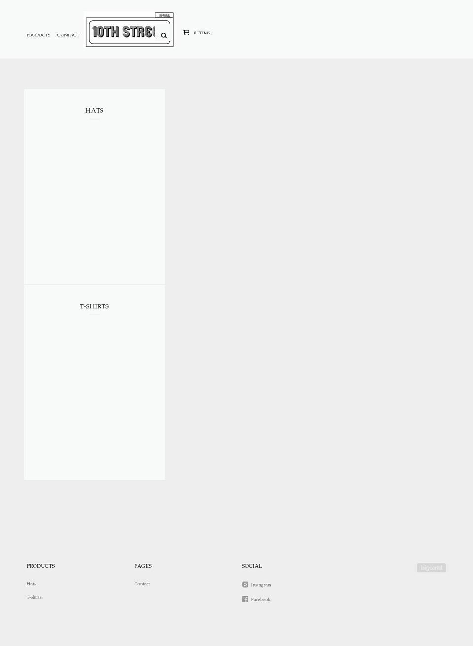 10thstreetapparel.com — Shopify storefront screenshot
