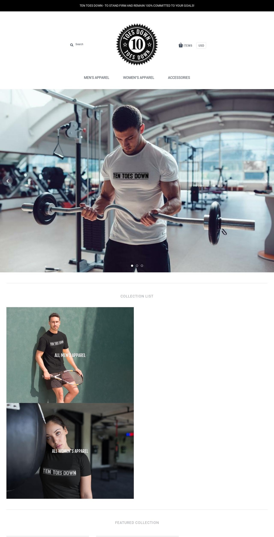 10toesny.com — Shopify storefront screenshot