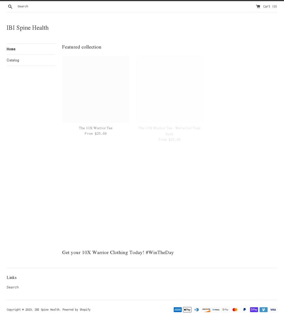 10xwarriorwear.com shopify website screenshot