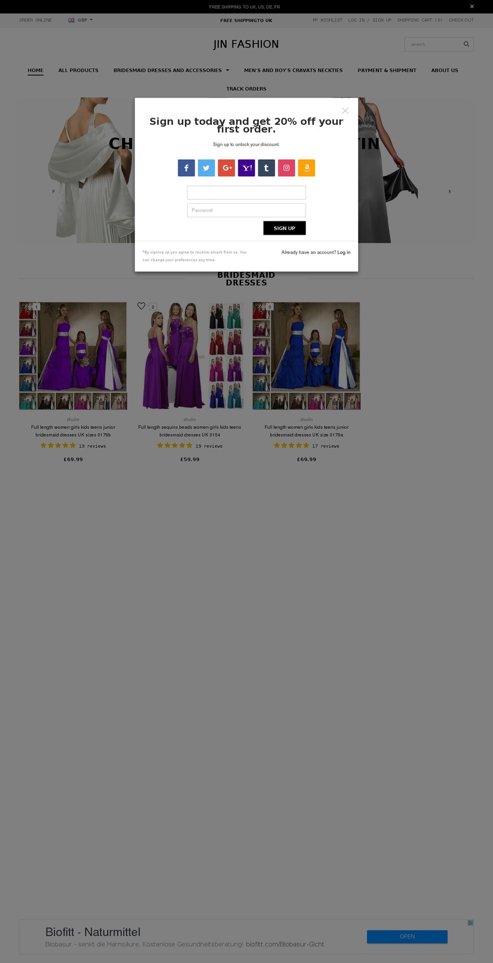 bridesmaid dresses flower girl dresses Shopify theme site example 11-22.net