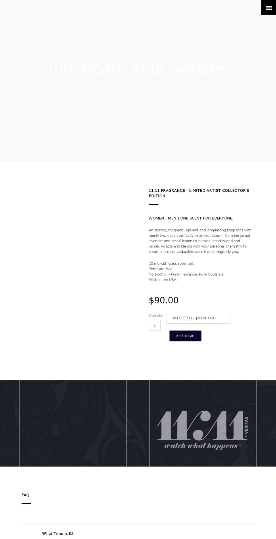 1111fragrance.com — Shopify storefront screenshot