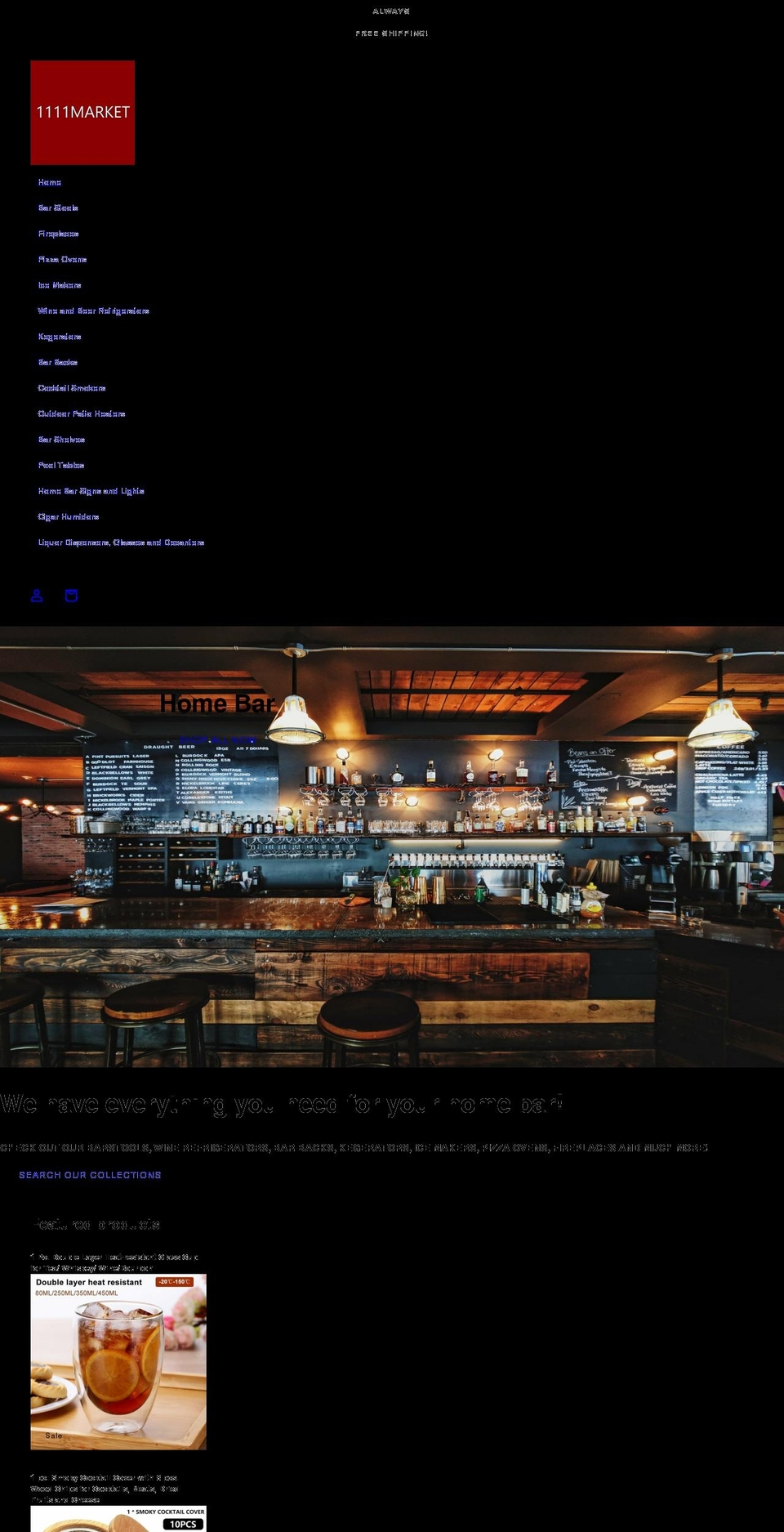 1111market.com shopify website screenshot