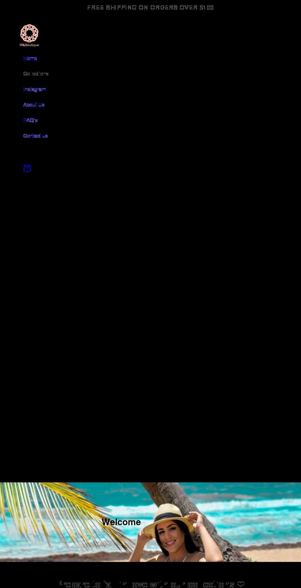 1116boutique.com shopify website screenshot