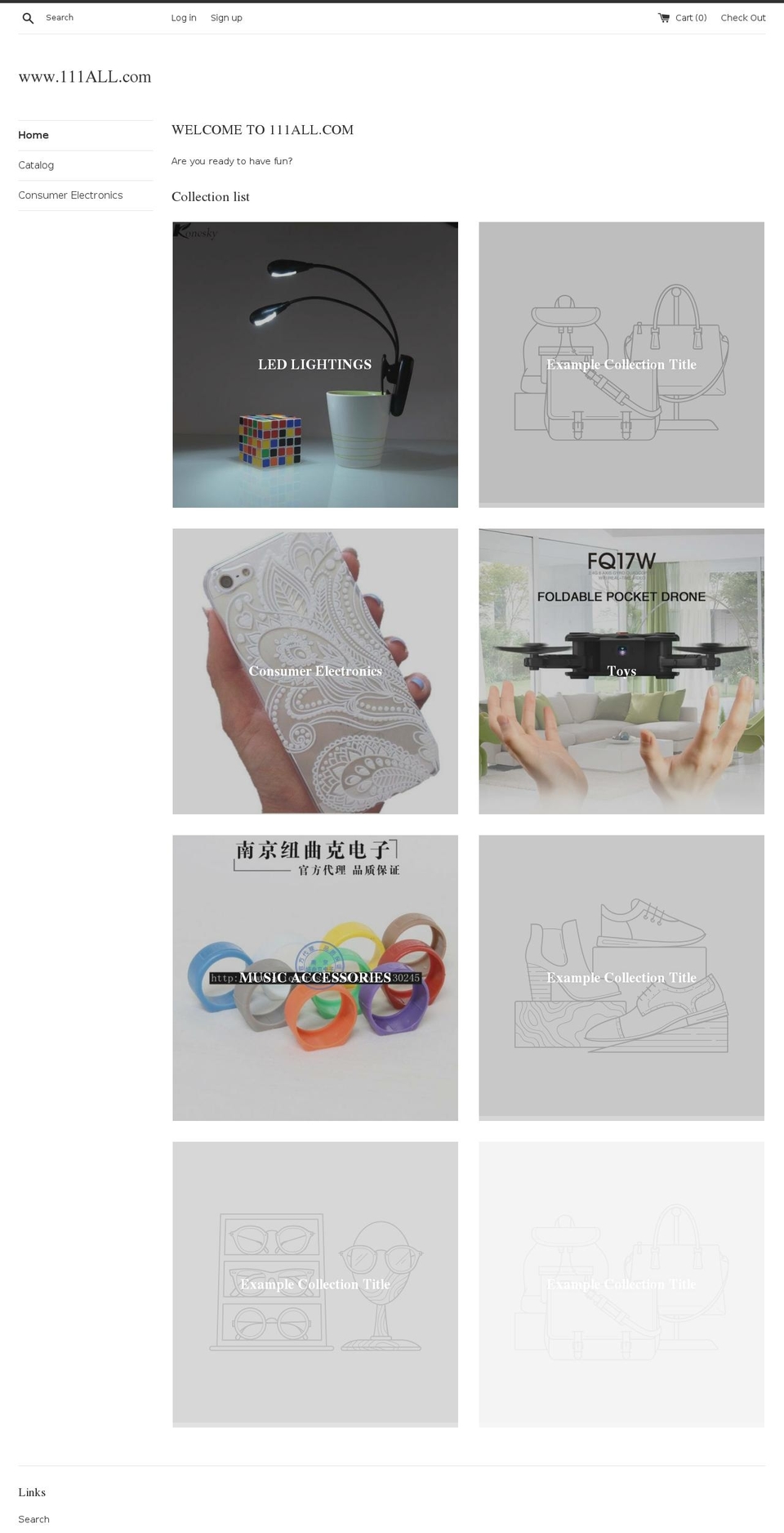 111all.com shopify website screenshot