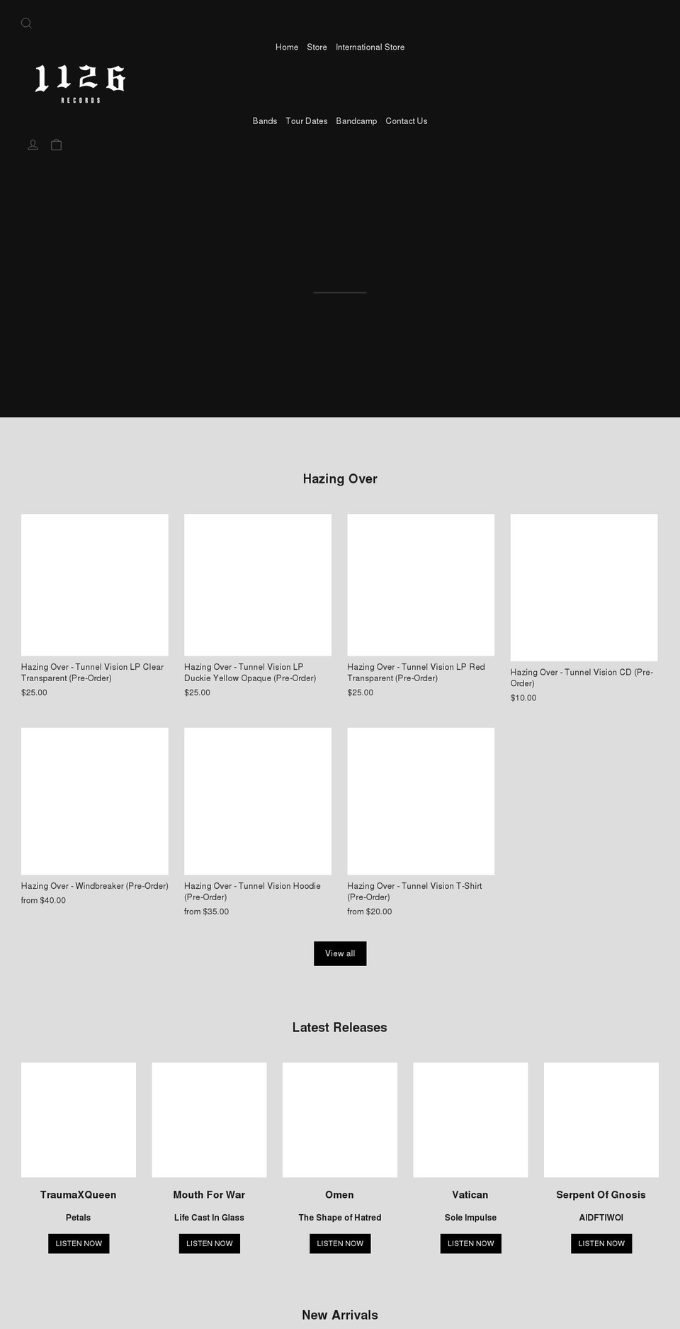 1126records.com — Shopify storefront screenshot