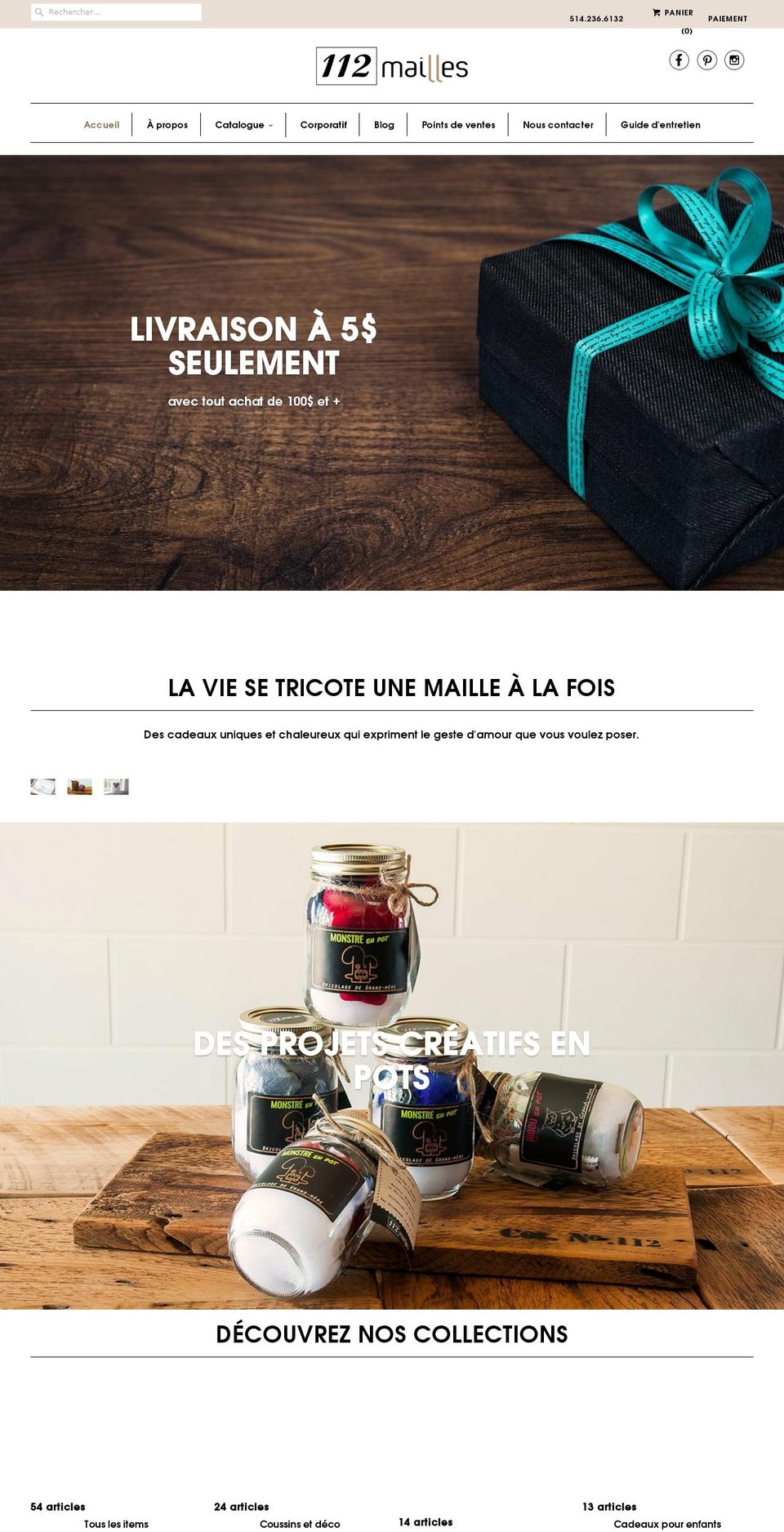 112mailles.ca shopify website screenshot
