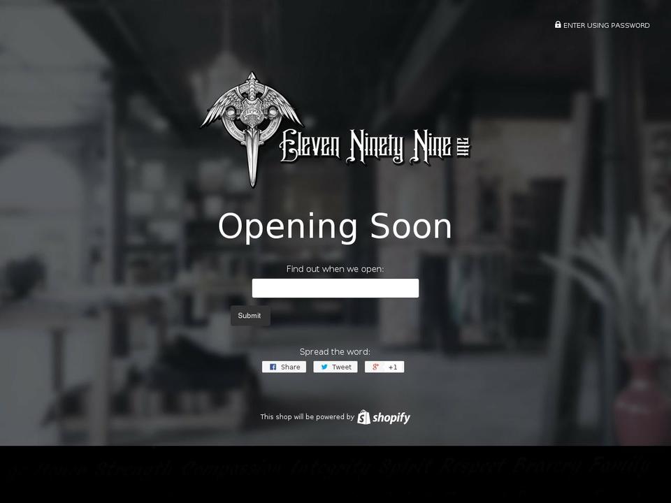 1199inc.com — Shopify storefront screenshot