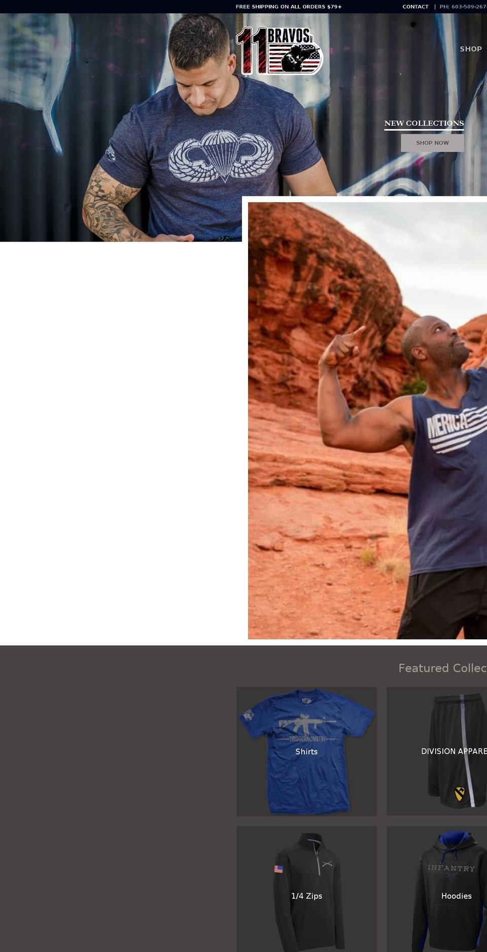 11bravos.net shopify website screenshot