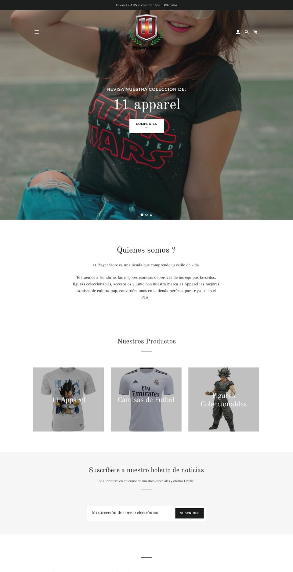 11playerstore.com — Shopify storefront screenshot