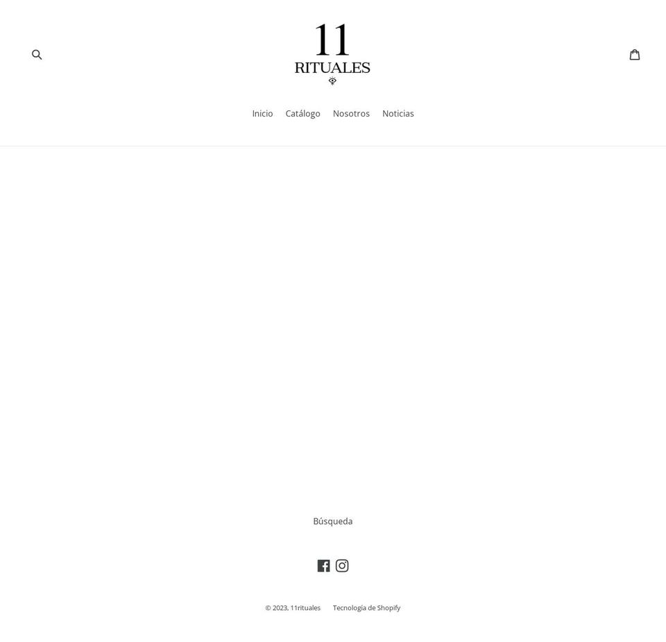 11rituales.com — Shopify storefront screenshot