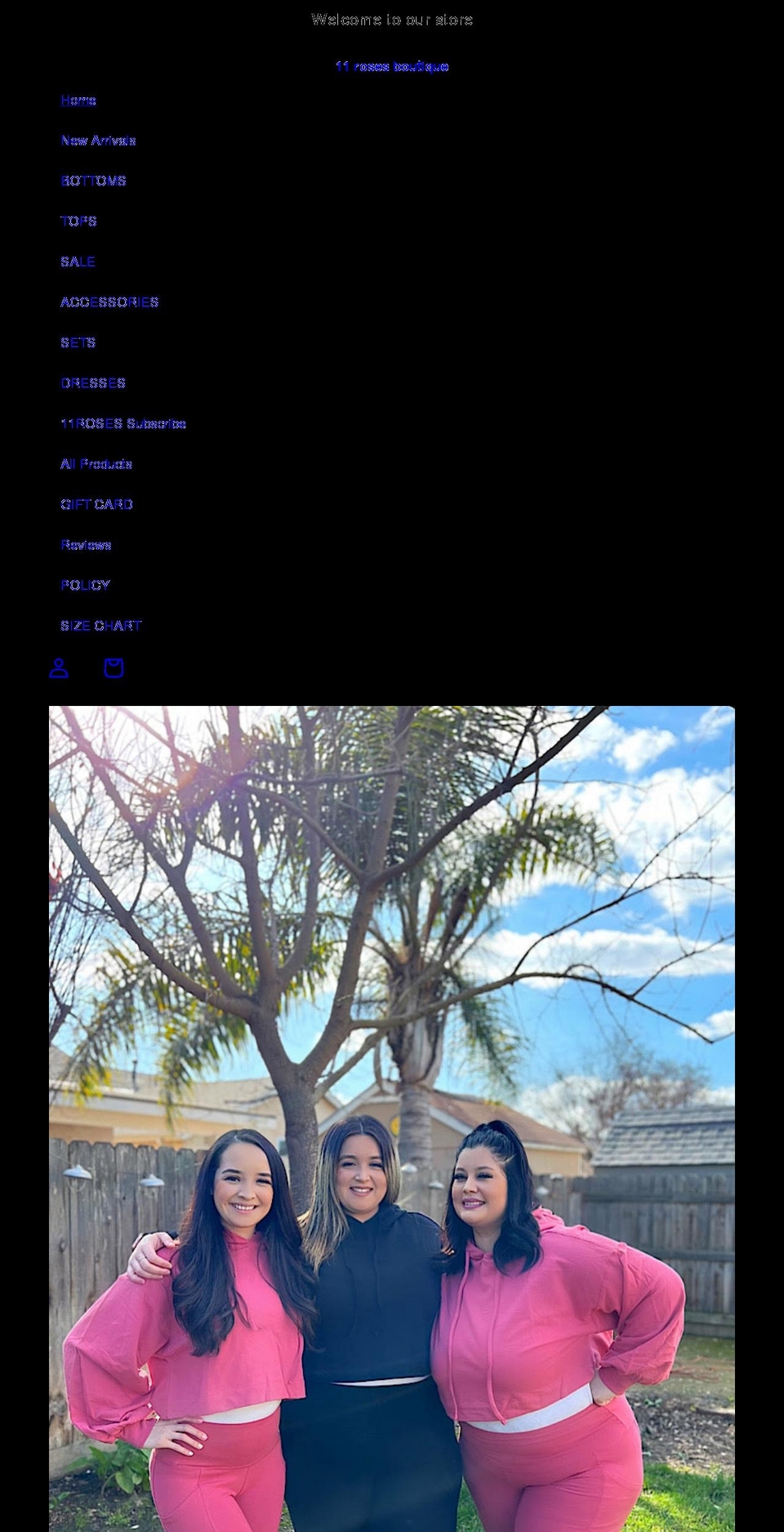 11rosesboutique.com shopify website screenshot