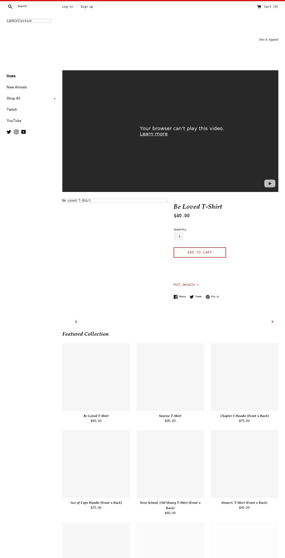 1205.ca shopify website screenshot