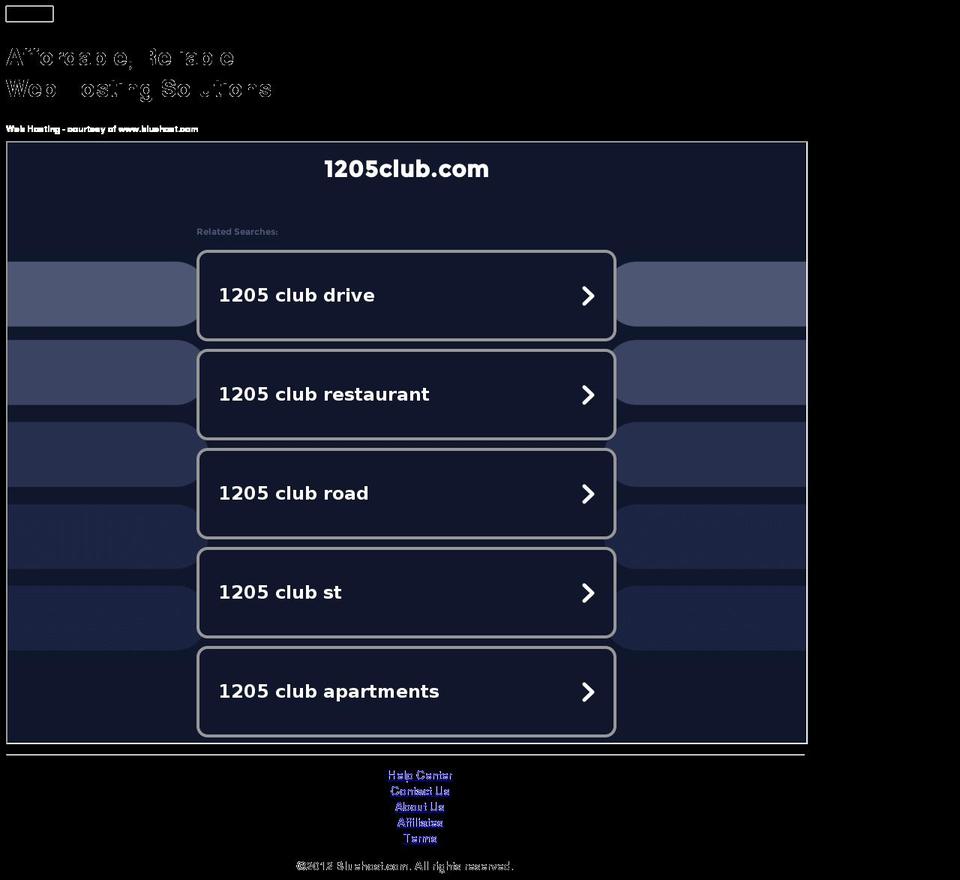 1205club.com — Shopify storefront screenshot
