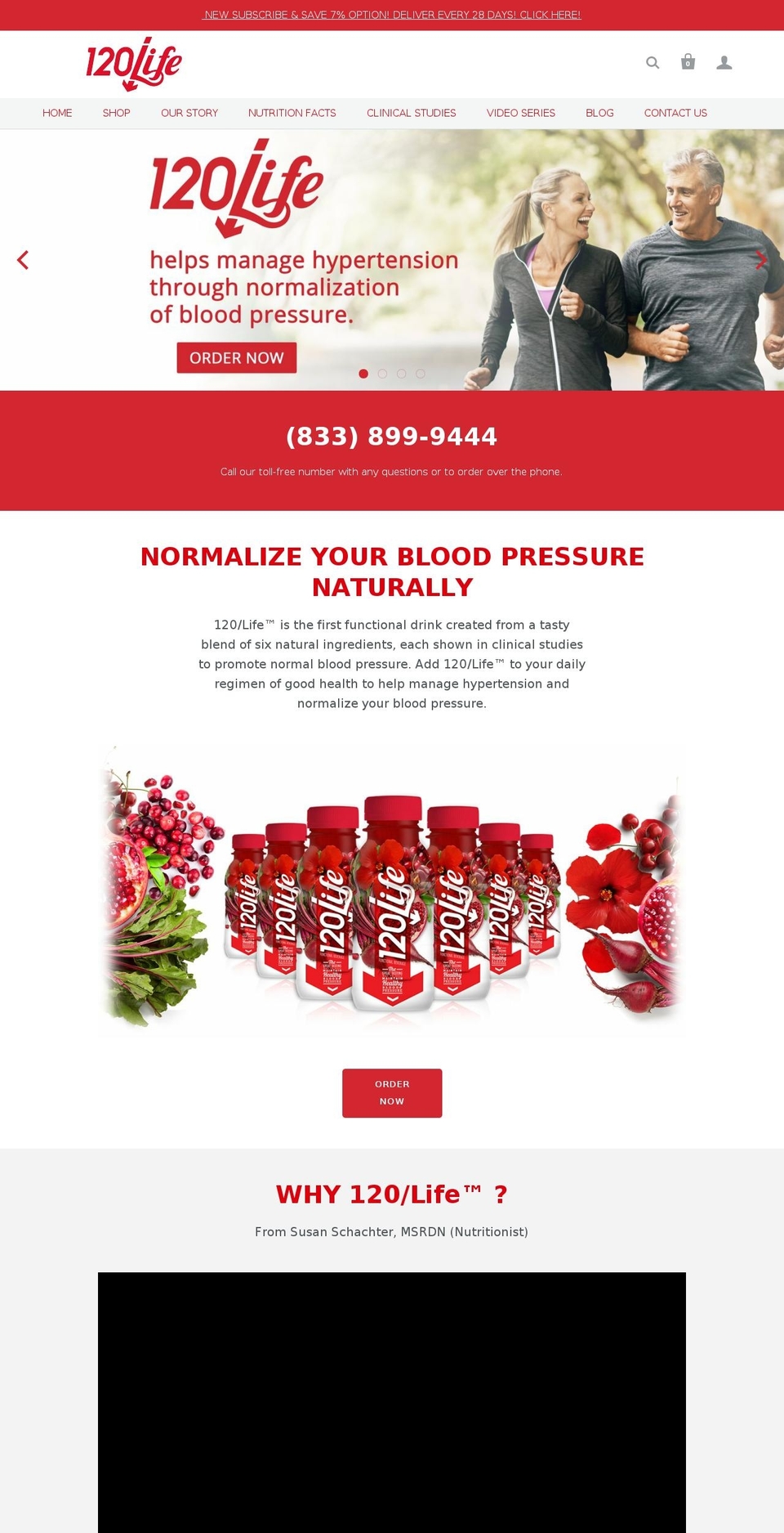 Live Theme as of Shopify theme site example 120life.com