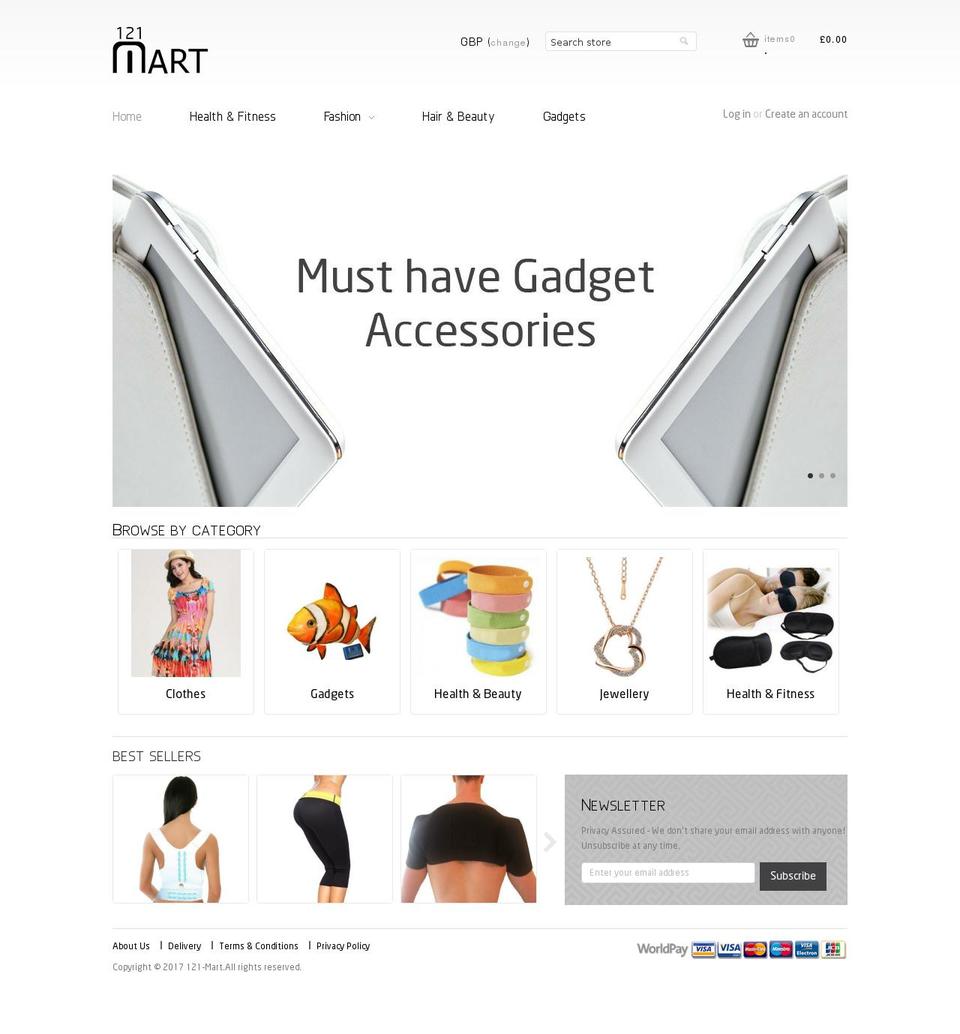 121-mart.com shopify website screenshot